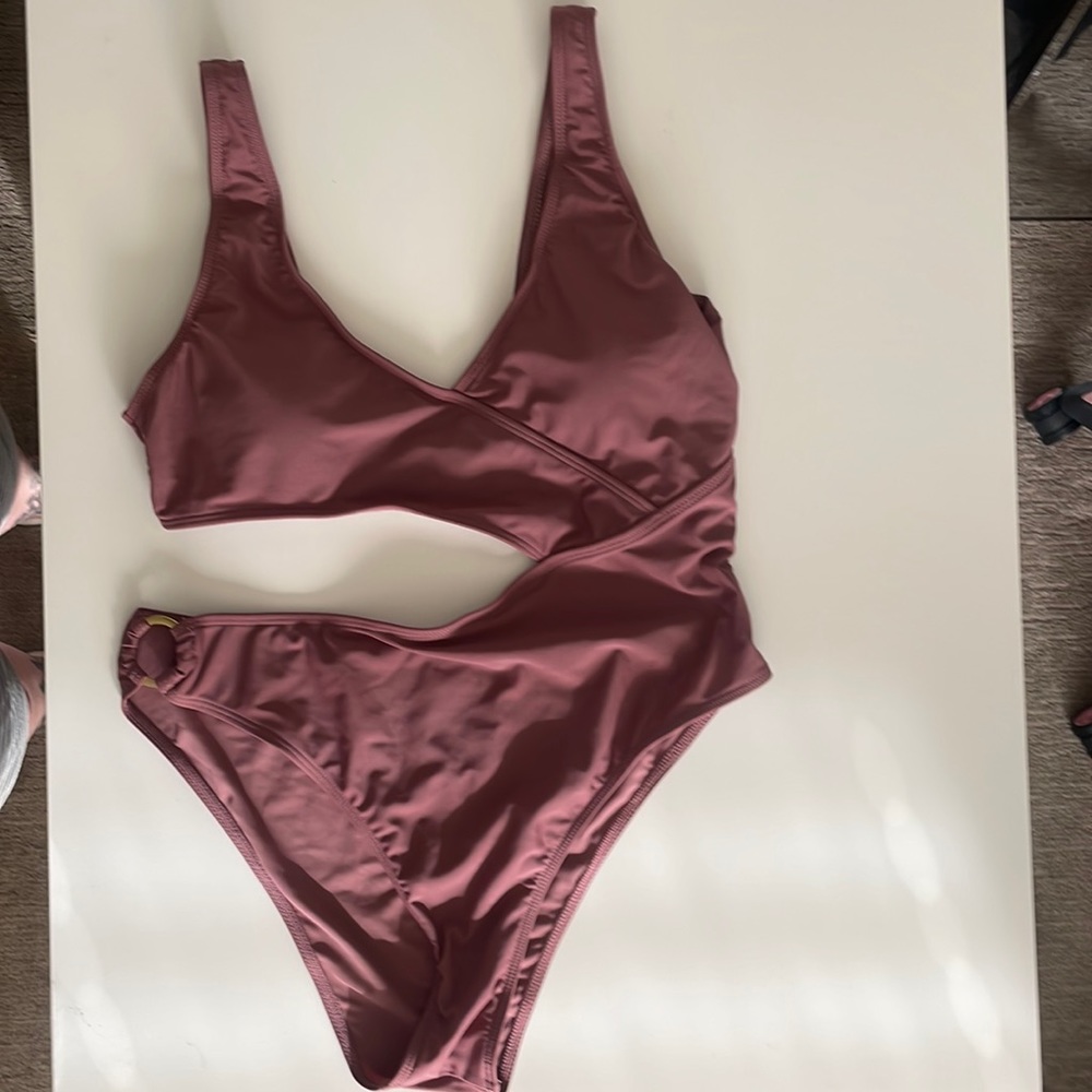NWOT Mauve colored one piece